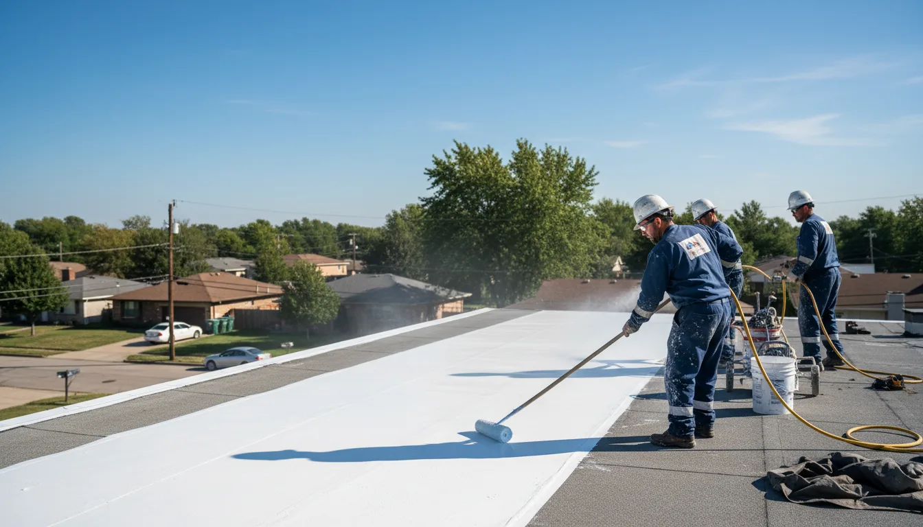 Commercial roof coating in Forney, TX near me
